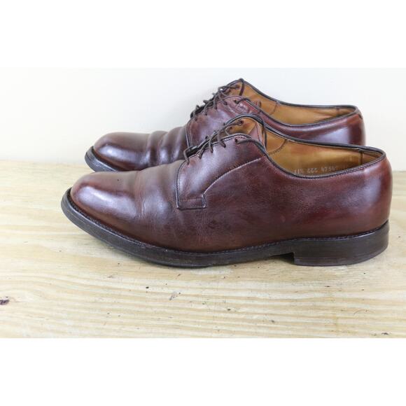 Allen Edmonds Shoes Mens 11.5 EEE Brown Leather Warton Oxfords USA - Picture 1 of 10